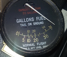 Spitfire fuel gauge