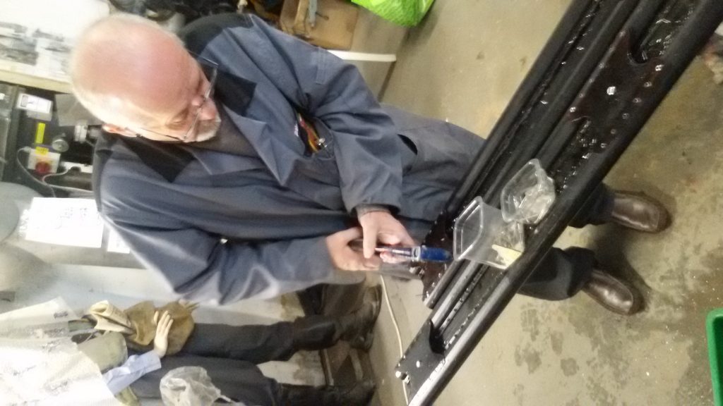 Dave making up spars